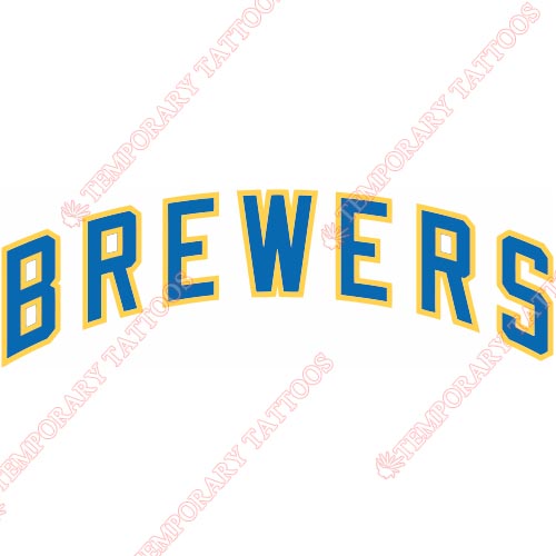Milwaukee Brewers Customize Temporary Tattoos Stickers NO.1701